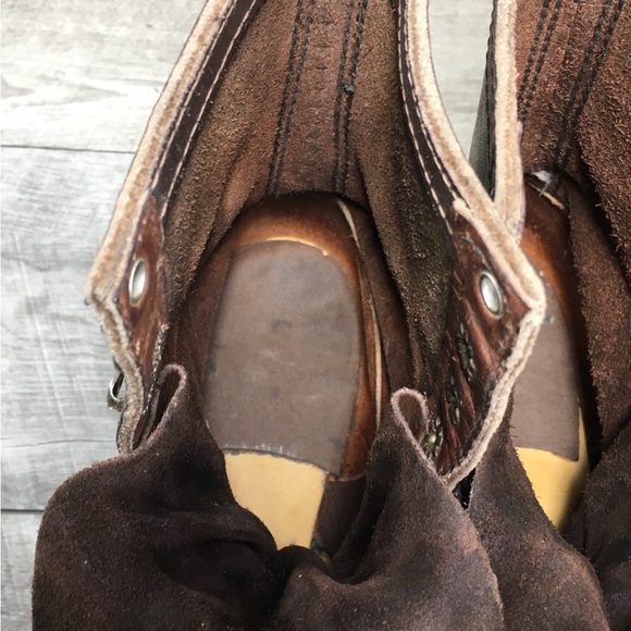 Vintage Red Wing Shoes Leather Combat Punk Goth Grunge Hipster Womens Boots Sz 8 - Picture 10 of 12